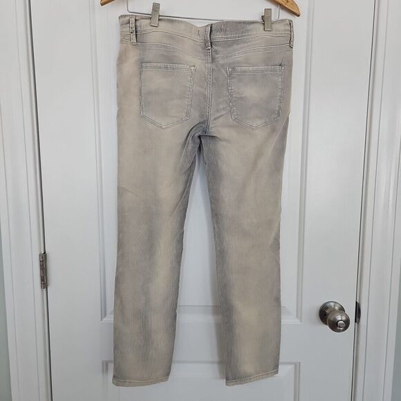 Free‎ People Women’s Cream/Denim Wash Thin Corduroy Pants Size 26  Low Rise GUC! - Picture 4 of 8